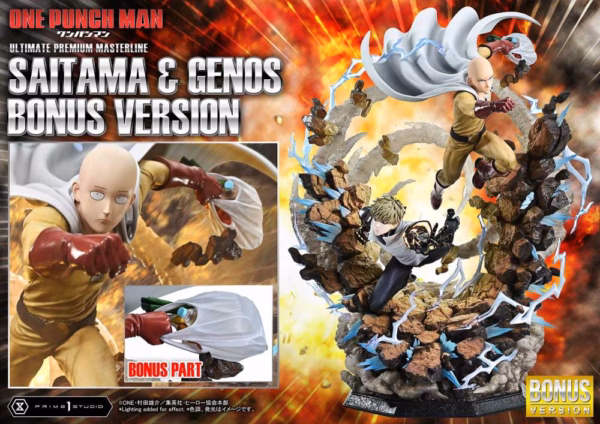 One Punch Man Prime 1 Studio Saitama x Genos Licensed Resin Statue 2