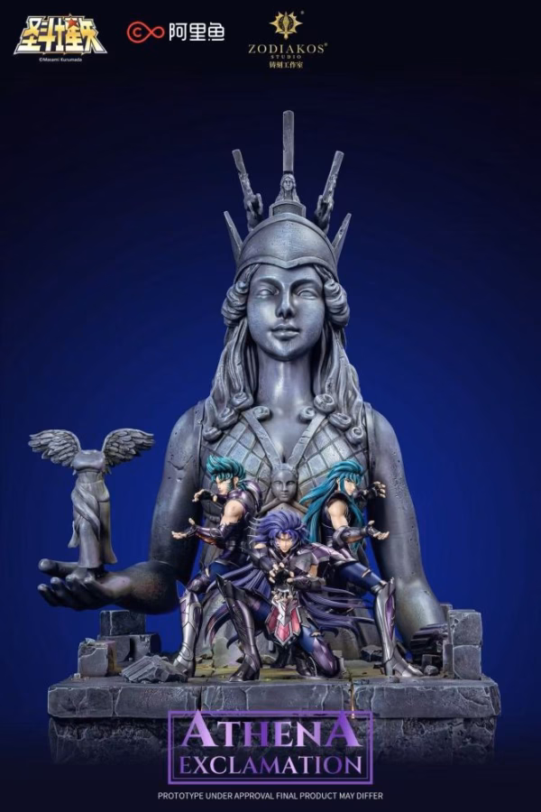 Saint Seiya Zodiakos Studio Athena Exclamation Licensed Resin Statue 1