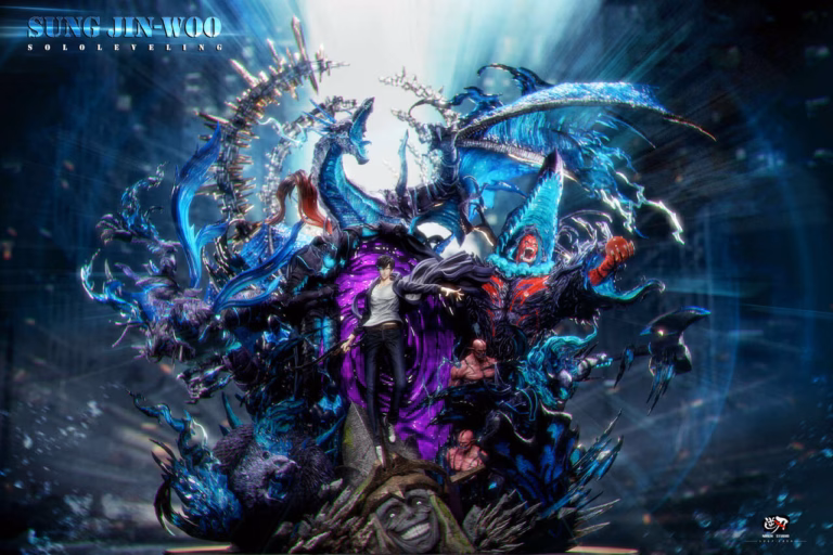 Solo Leveling Niren Studio Sung Jin Woo Shadow Monarch Resin Statue