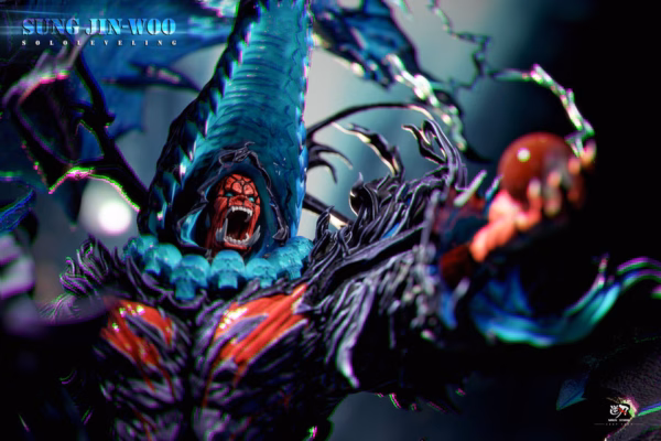 Solo Leveling Niren Studio Sung Jin Woo Shadow Monarch Resin Statue 5