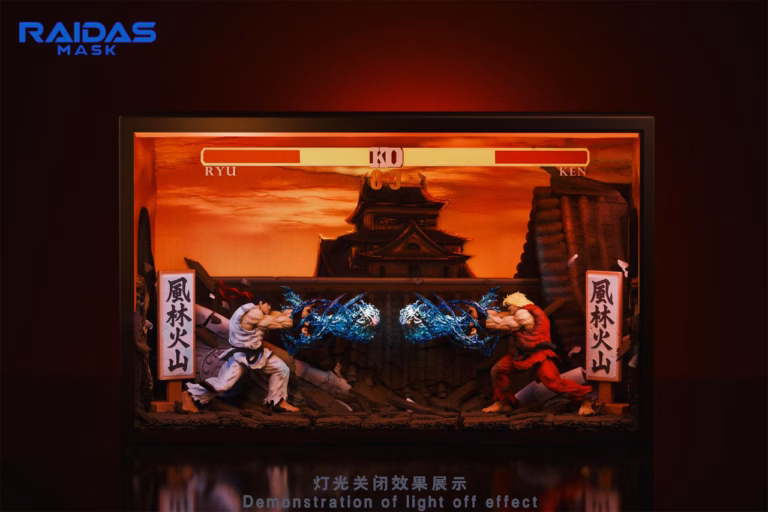 Street Fighter Raidas Mask Studio Ryu vs Ken Resin Statue