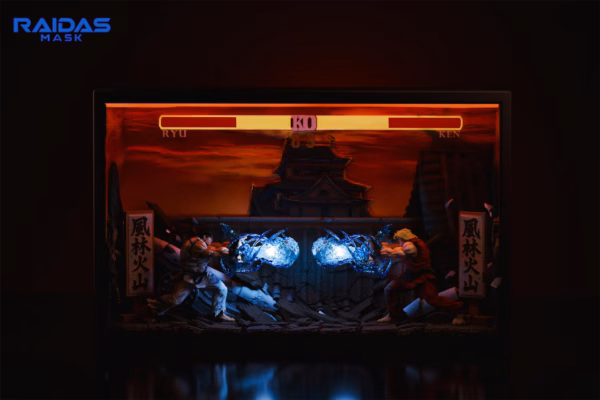 Street Fighter Raidas Mask Studio Ryu vs Ken Resin Statue 2