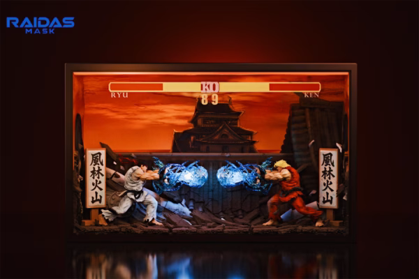 Street Fighter Raidas Mask Studio Ryu vs Ken Resin Statue 3