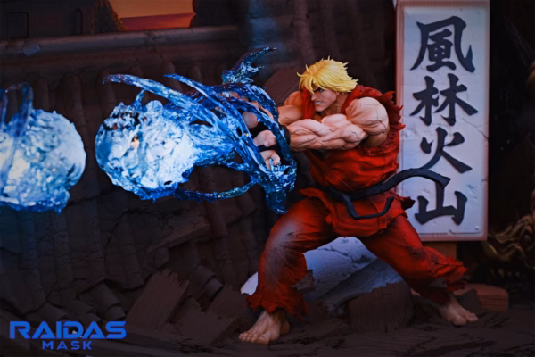 Street Fighter Raidas Mask Studio Ryu vs Ken Resin Statue 5