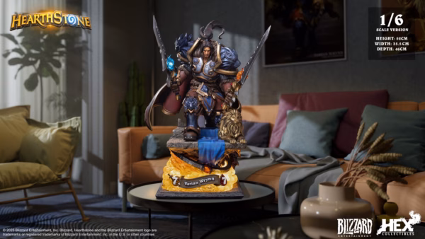 World of Warcraft HEX Collectibles × Blizzard Hearthstone Varian Wrynn Licensed Resin Statue 3
