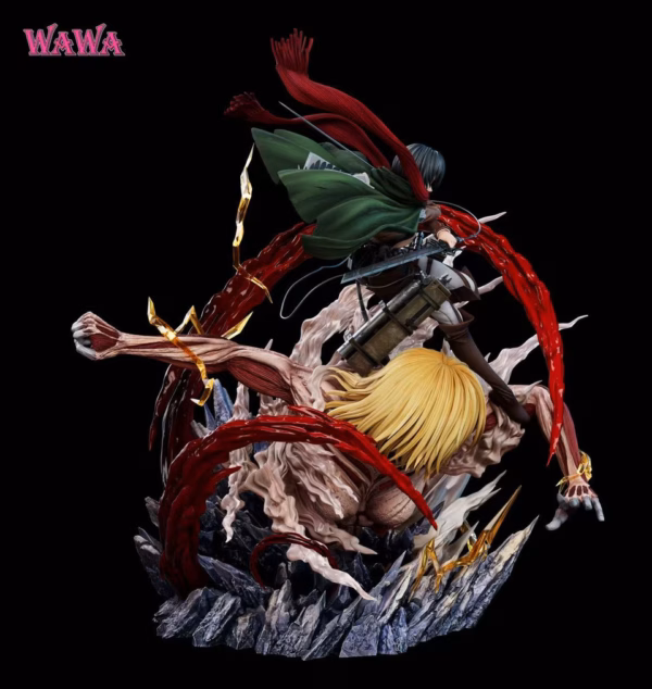 Attack On Titan WAWA Studio Mikasa Ackerman x Female Titan Resin Statue 3