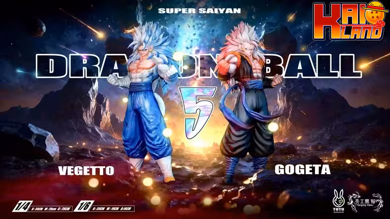 Dragon Ball TG Tiangong Kaiwu x Tutu Workshop Saiyan Fusion 5 Vegito x Gogeta Resin Statue