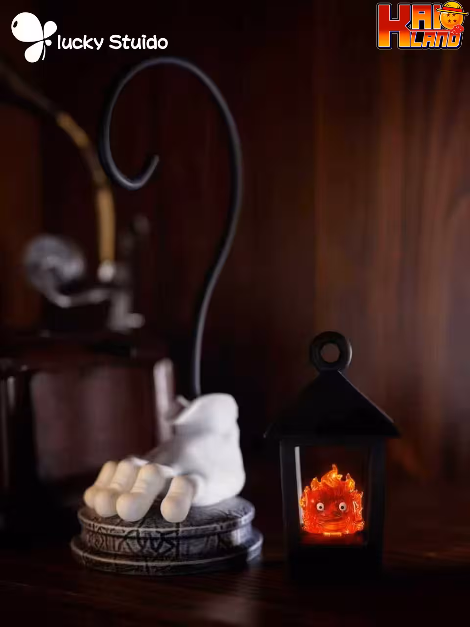 Howls Moving Lucky Studio Calcifer Resin Statue