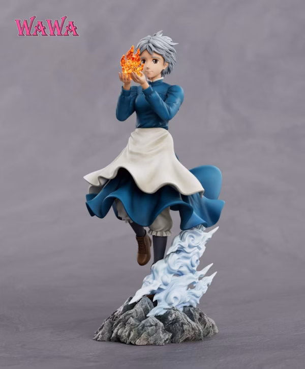 Howls Moving WAWA Studio Sophie x Calcifer Resin Statue 1