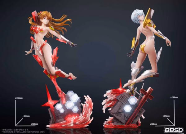 Neo Genesis Evangelion BBSD Studio Asuka x Ayanami Rei Resin Statue 2