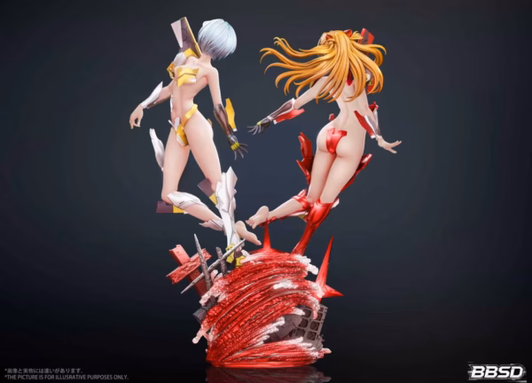 Neo Genesis Evangelion BBSD Studio Asuka x Ayanami Rei Resin Statue 3