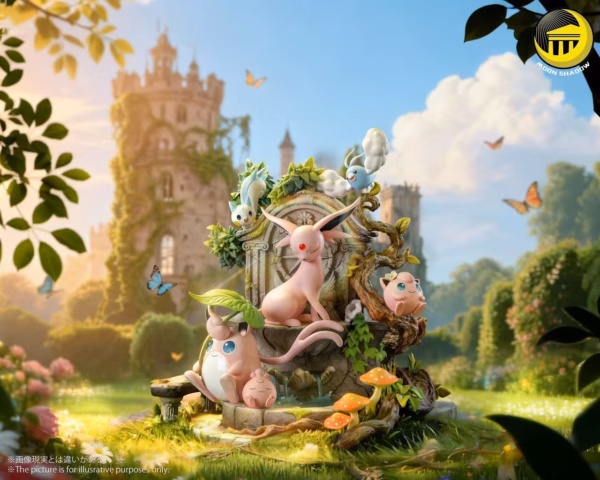 Pokemon Moon Shadow Studio Espeon Family Resin Statue 1