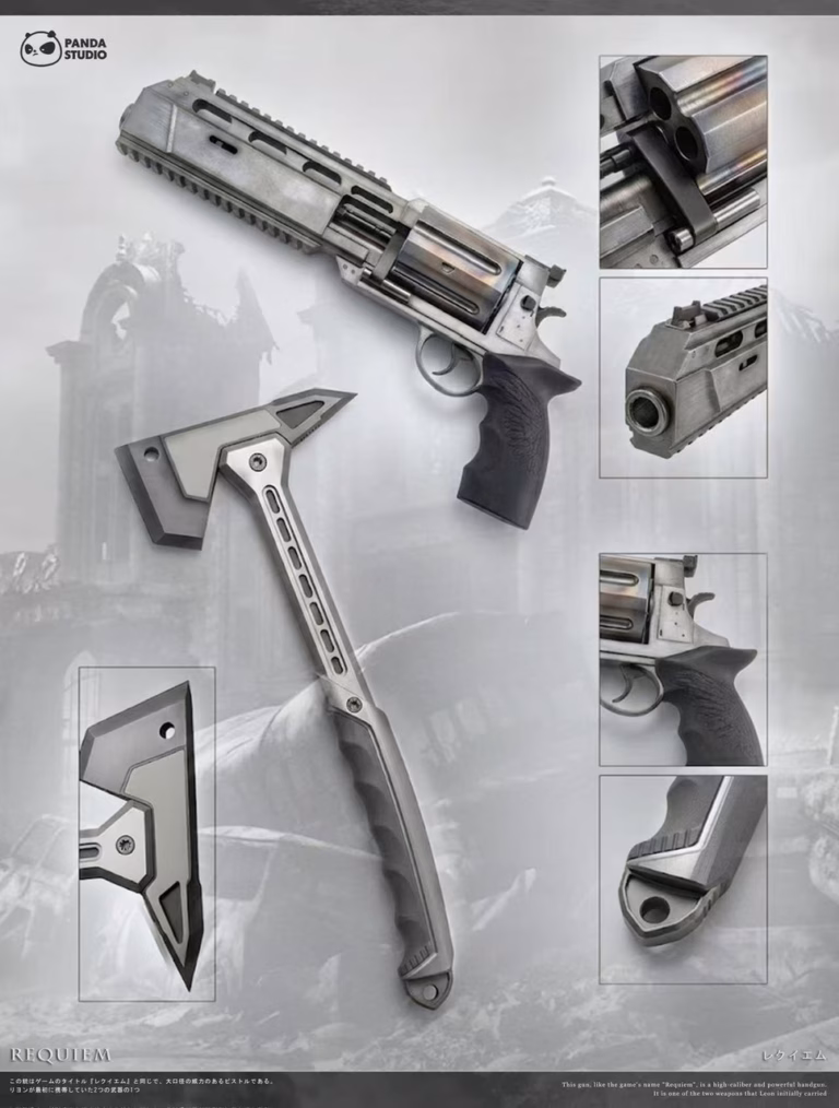 Resident Evil Panda Studio Requiem Revolver Requiem x Tactical handaxe Resin Statue