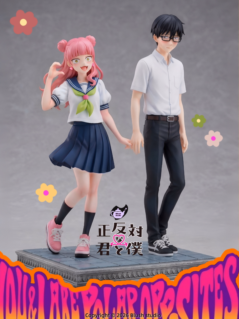 You and I Are Polar Opposites Blush Studio Suzuki X Tani Resin Statue