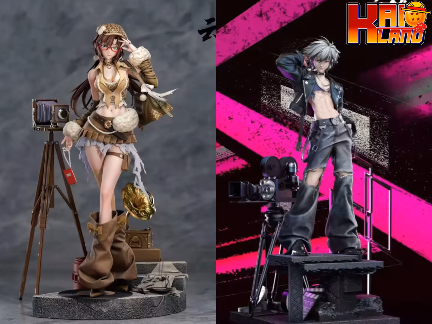 Neon Genesis Evangelion YunQi Studio Mari Makinami x Nagisa Kaworu Resin Statue