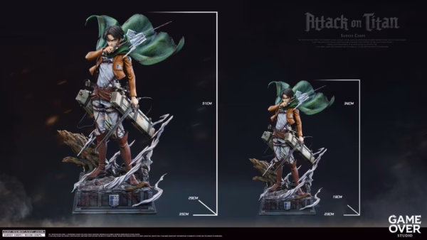 Attack on Titan Game Over Studio Levi Ackerman Resin Statue 1