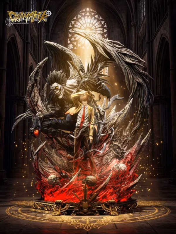 Death Note Dreammaker Studio Light Yagami X Ryuk Resin Statue 1