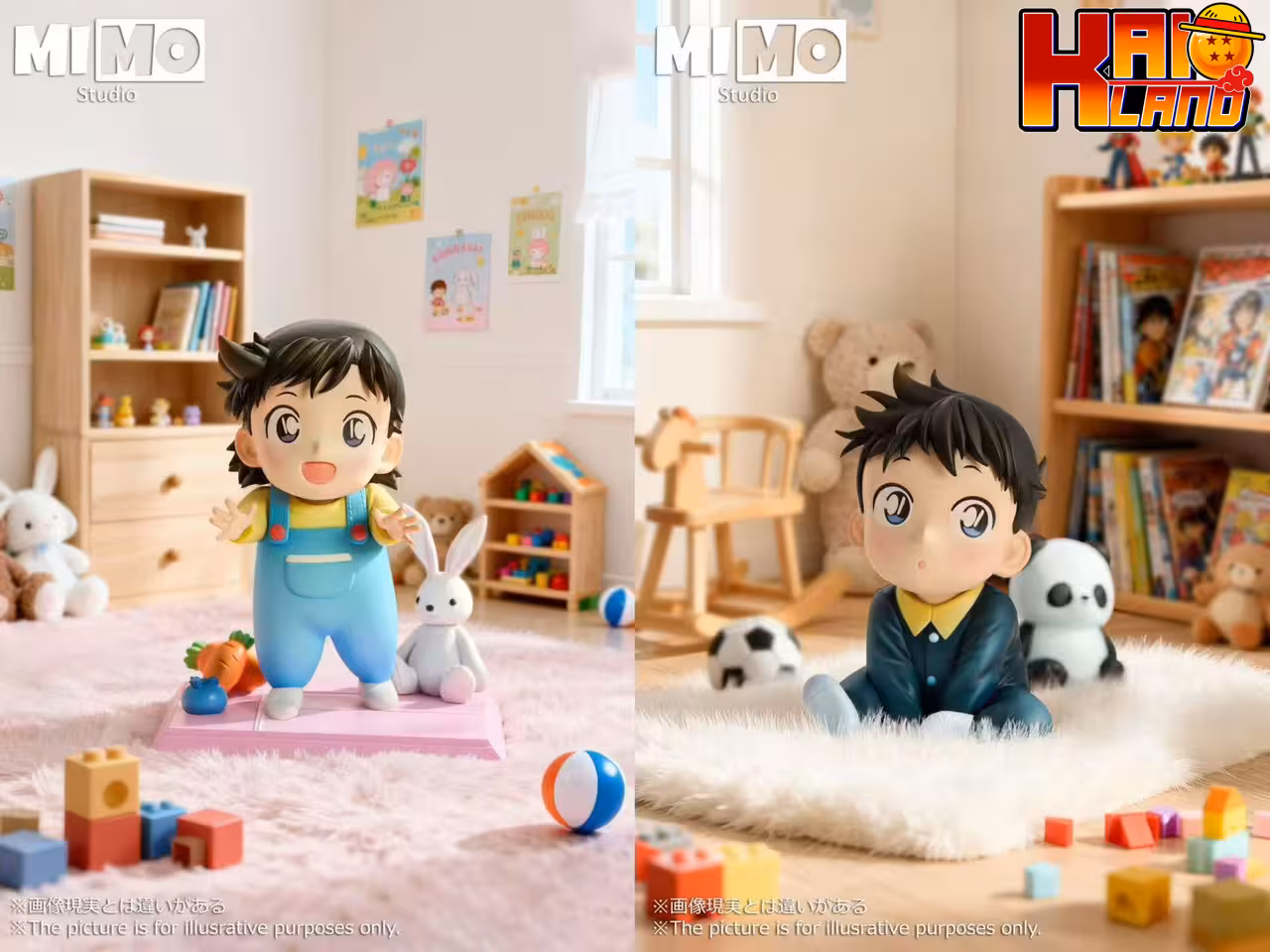 Detective Conan Mimo Studio Shinichi Kudo x Mouri Ran Childhood Resin Statue