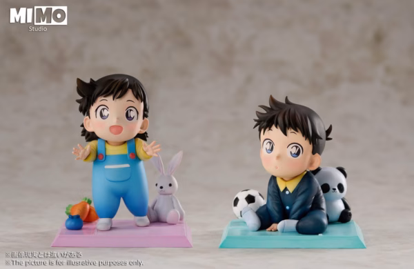 Detective Conan Mimo Studio Shinichi Kudo x Mouri Ran Childhood Resin Statue 4