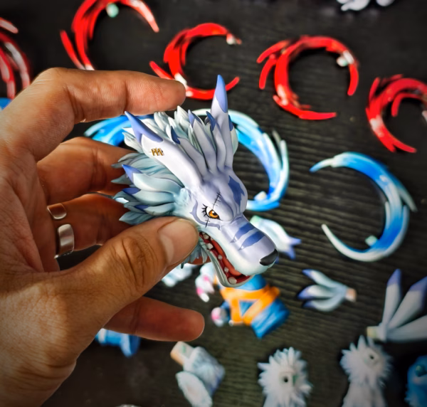 Digimon Phantom Star Studio Garurumon Resin Statue 3