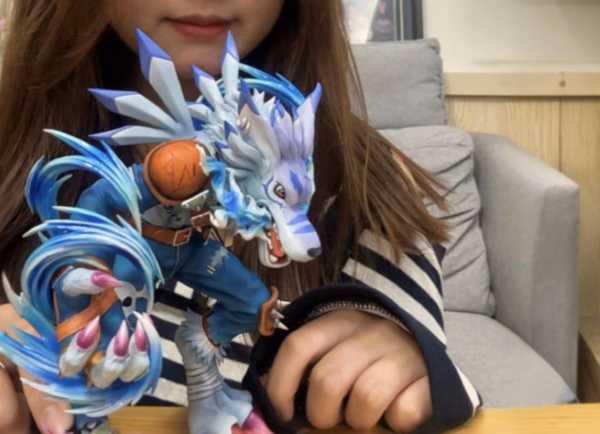 Digimon Phantom Star Studio Garurumon Resin Statue 4
