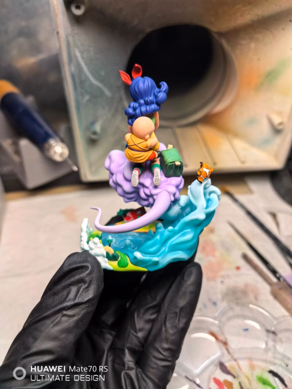 Dragon Ball Laofu Studio Goku And friends On Cloud Resin Statue 2