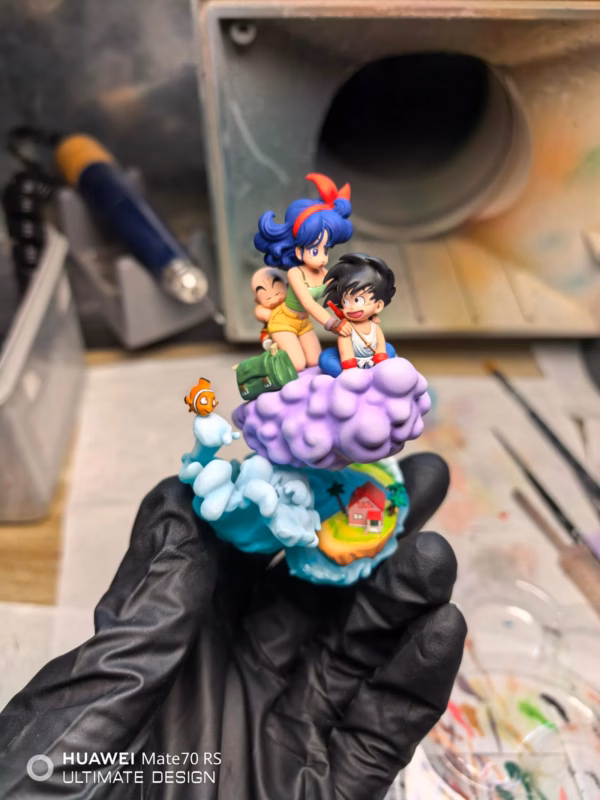 Dragon Ball Laofu Studio Goku And friends On Cloud Resin Statue 3