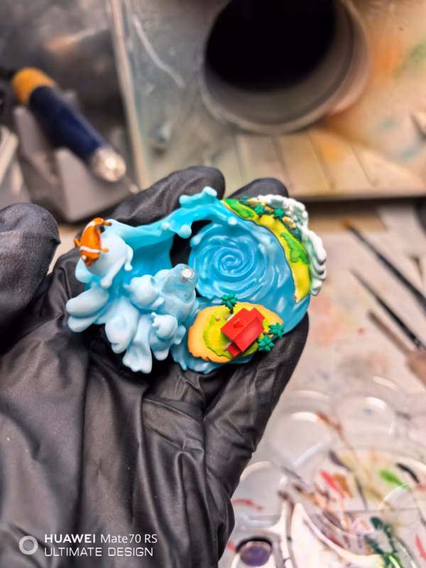 Dragon Ball Laofu Studio Goku And friends On Cloud Resin Statue 5