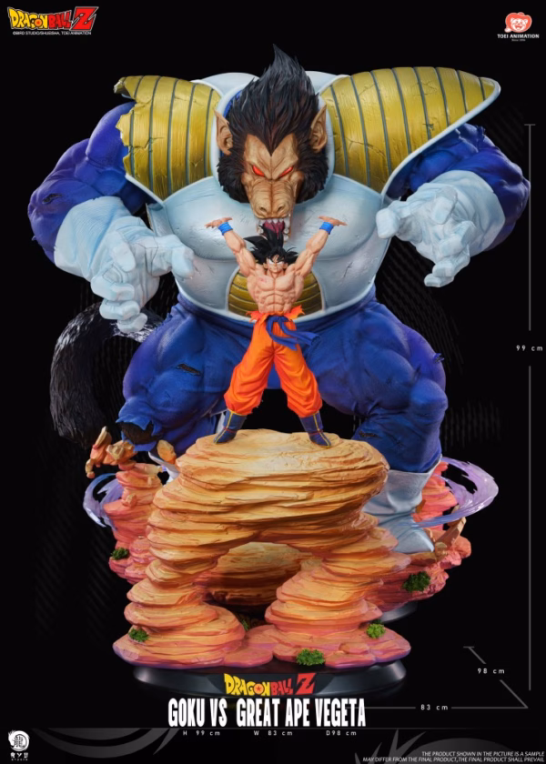 Dragon Ball Ryu Studio Vegeta Ozaru Vs Goku Licensed Resin Statue 1