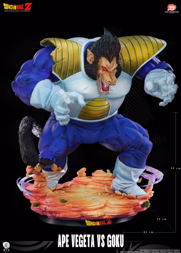 Dragon Ball Ryu Studio Vegeta Ozaru Vs Goku Licensed Resin Statue 3