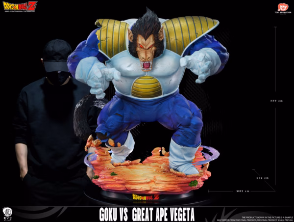 Dragon Ball Ryu Studio Vegeta Ozaru Vs Goku Licensed Resin Statue 5