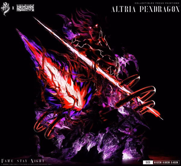 Fate Stay Night LueYing × Demons Studio Altria Pendragon Black Saber Resin Statue 3