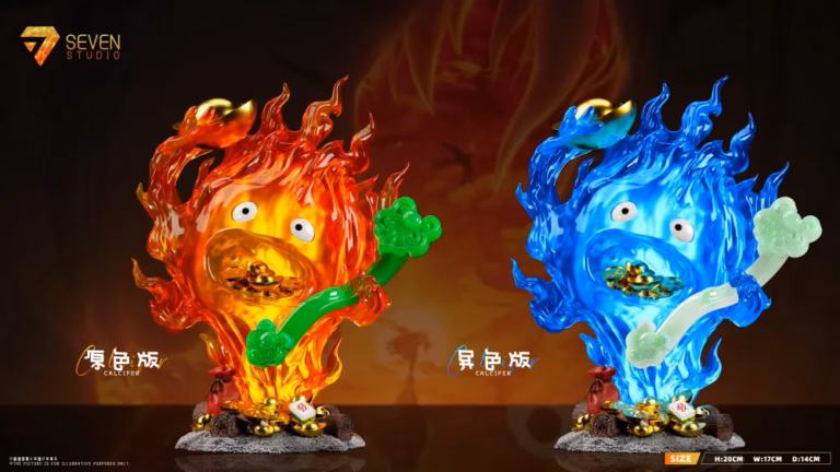 Howls Moving Castle Seven Studio Lucky Ruyi Calcifer Resin Statue