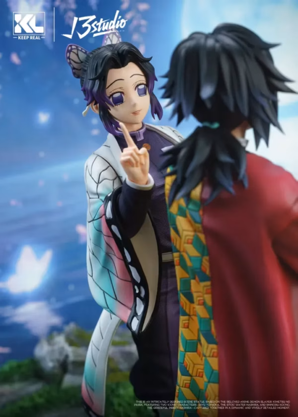 Kimetsu No Yaiba KL Studio X √3 Studio Giyu Tomioka X Shinobu Kocho Resin Statue 3
