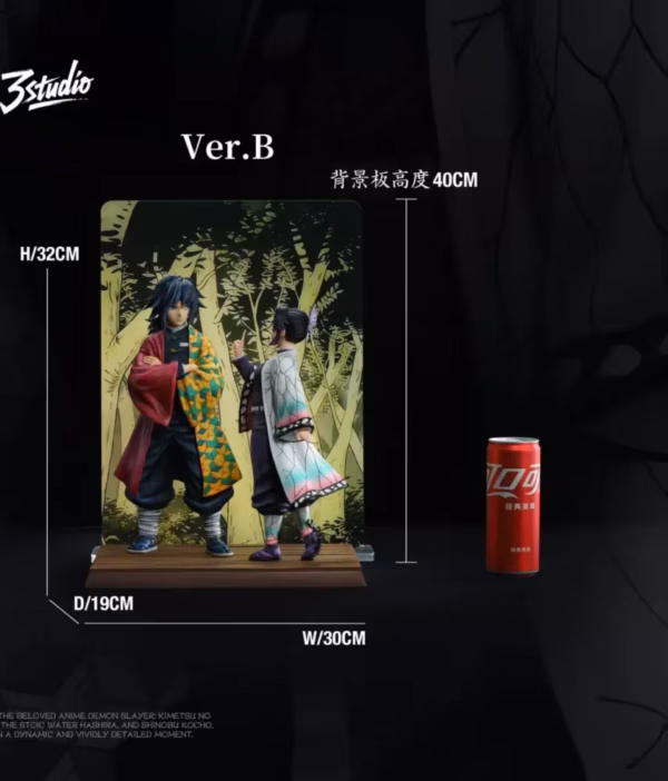 Kimetsu No Yaiba KL Studio X √3 Studio Giyu Tomioka X Shinobu Kocho Resin Statue 5