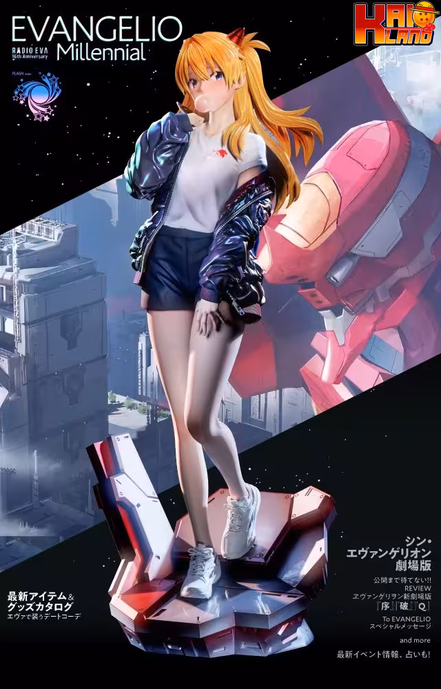 Neon Genesis Evangelion Flash Studio Asuka Langley Soryu Resin Statue