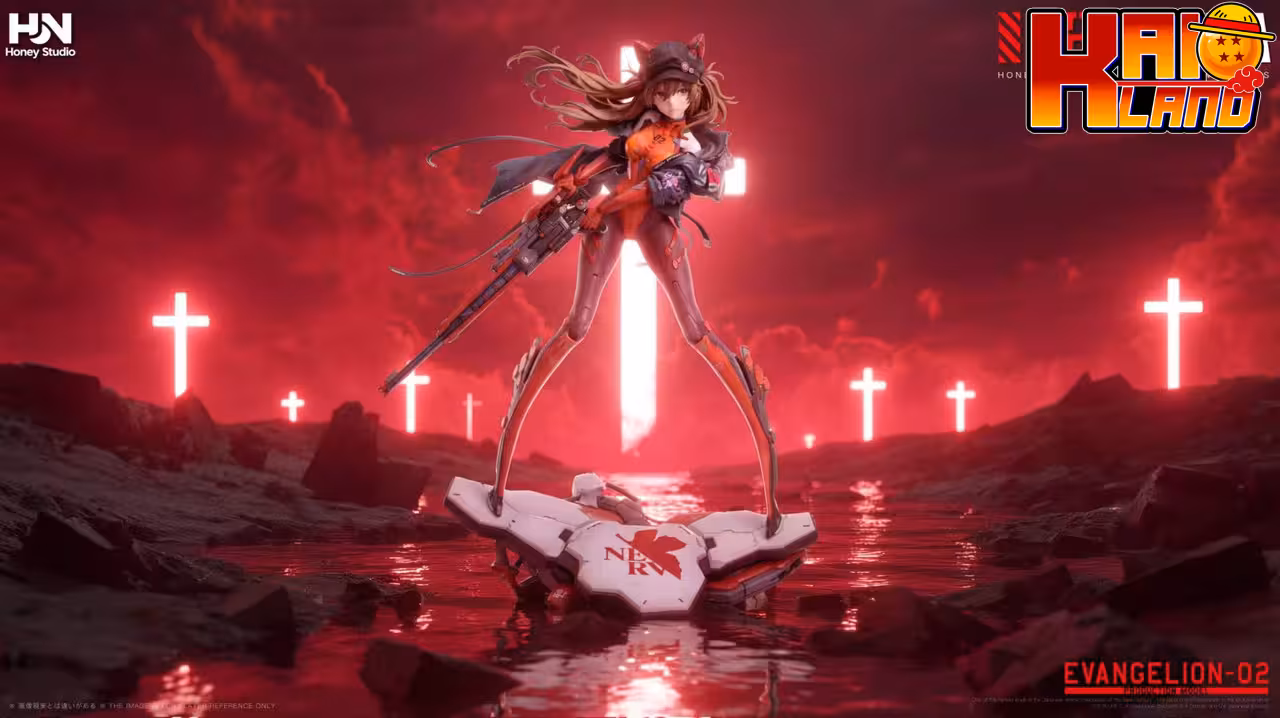 Neon Genesis Evangelion Honey Studio Asuka Combat Uniform Resin Statue