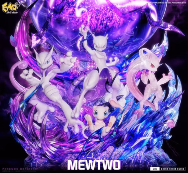 Pokemon Emo Studio Mewtwo Resin Statue 3
