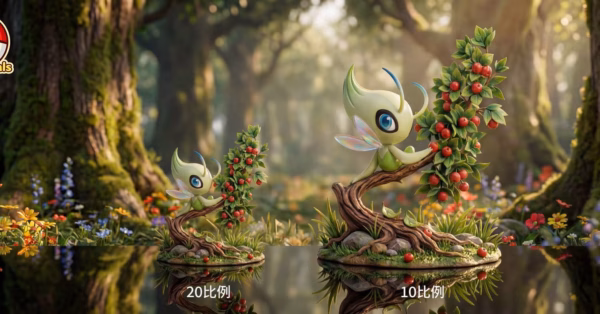 Pokemon PocketPals Studio Celebi Echo of Spacetime Resin Statue 2