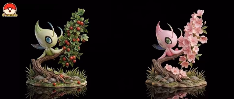 Pokemon PocketPals Studio Celebi Echo of Spacetime Resin Statue