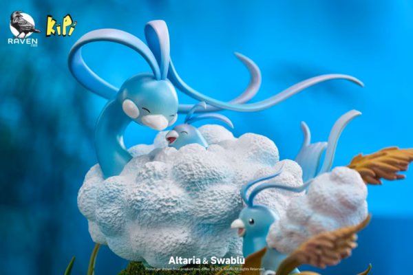 Pokemon Raven Studio × Kipi Studio Altaria x Swablu Resin Statue 2