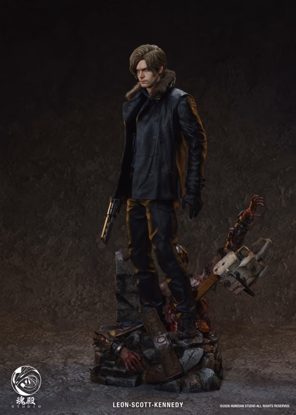 Resident Evil HunDian Studio Requiem Leon Resin Statue 1