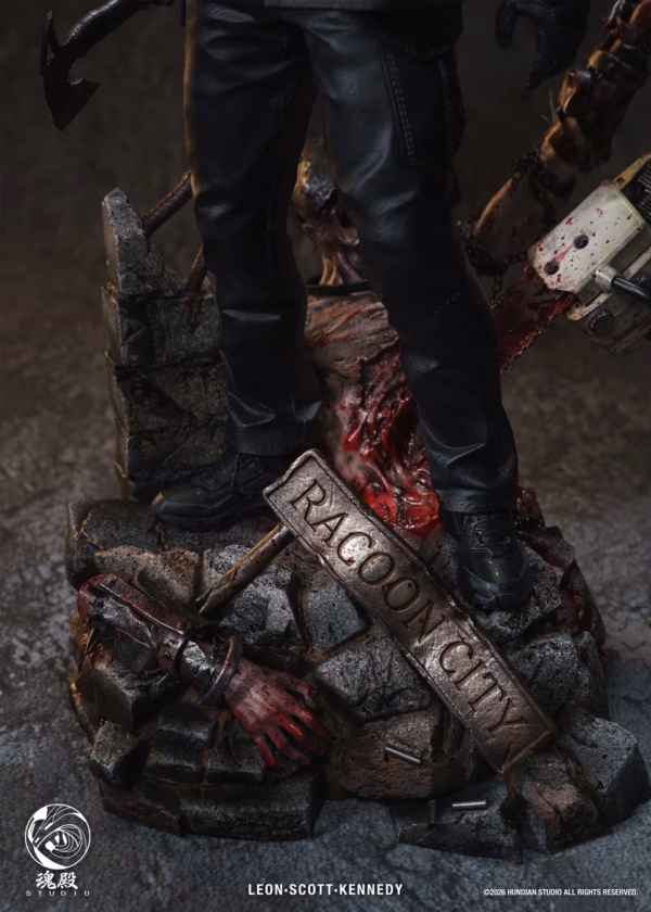 Resident Evil HunDian Studio Requiem Leon Resin Statue 6