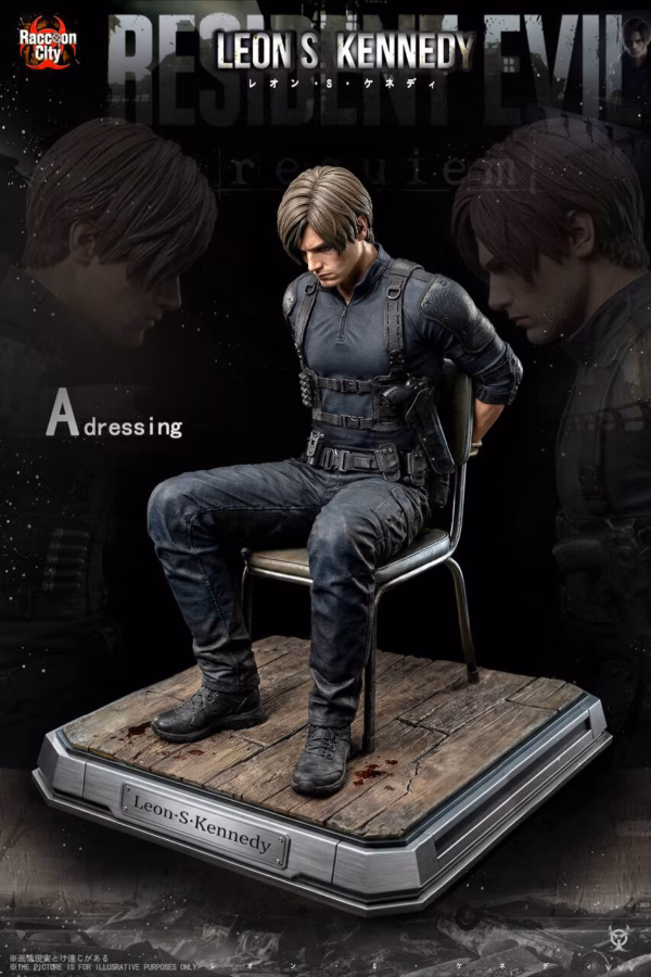 Resident Evil Raccoon City Studio ×Super Hero Studio Leon Resin Statue 4
