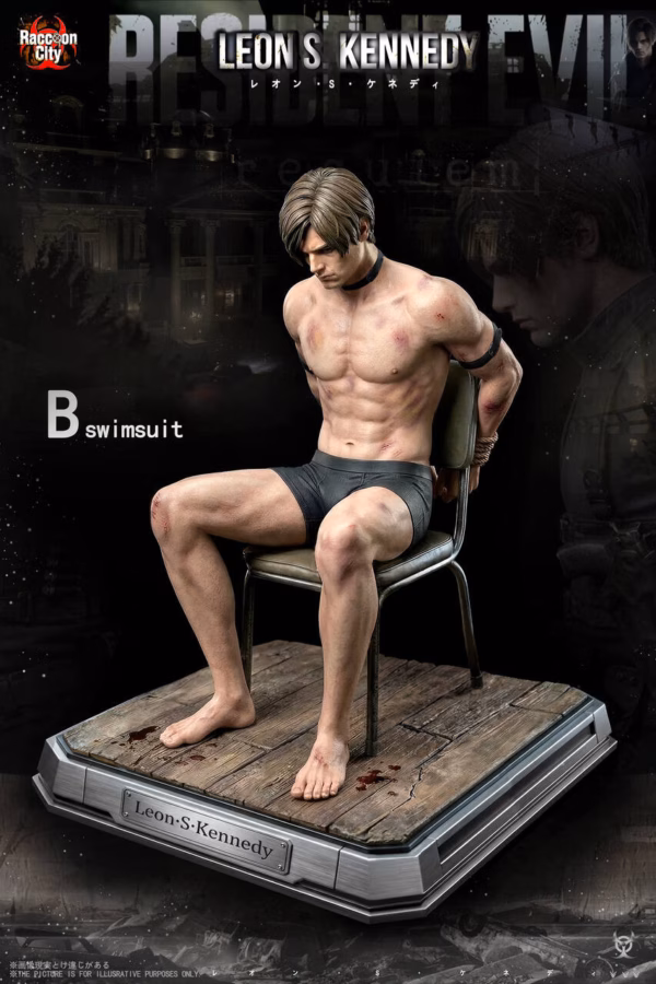 Resident Evil Raccoon City Studio ×Super Hero Studio Leon Resin Statue 5