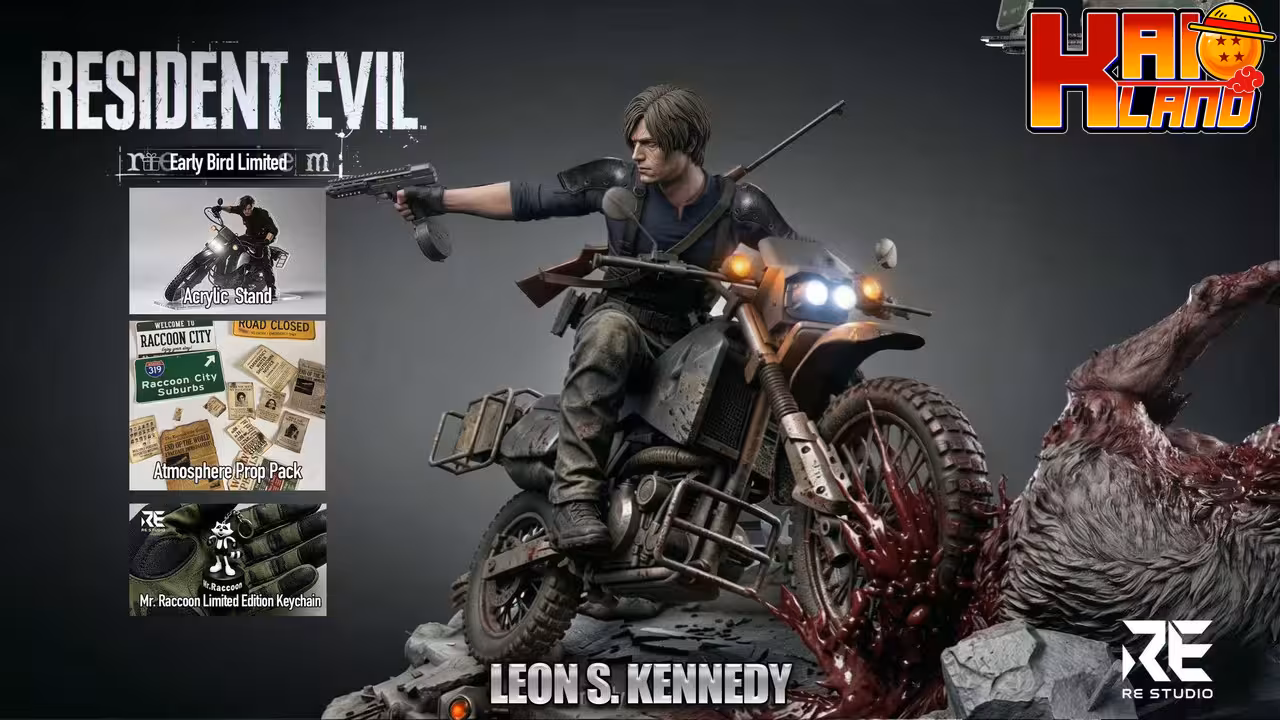 Resident Evil Requiem RE Studio Leon S Kennedy Raccoon City Chase Resin Statue