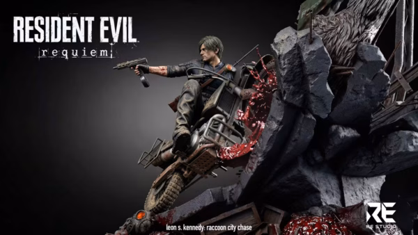 Resident Evil Requiem RE Studio Leon S Kennedy Raccoon City Chase Resin Statue 2