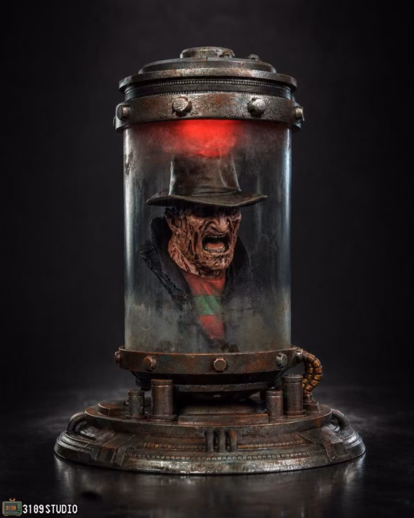3109 Studio Michael Myers x Freddy Krueger head Jar Resin Statue 3