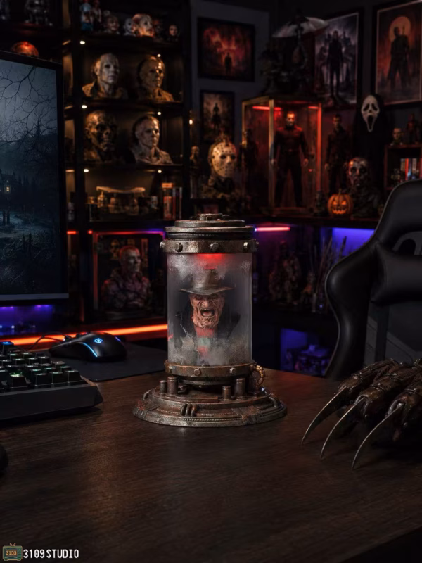 3109 Studio Michael Myers x Freddy Krueger head Jar Resin Statue 4