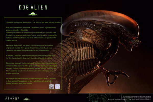 Alien Deepmyth Studio Alien Dog Bust Resin Statue 2